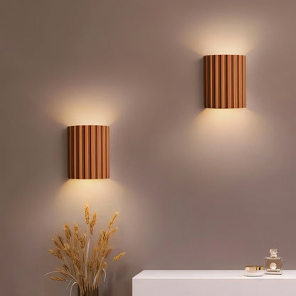 Wandlamp Minimalist met Geribbeld Cilindrisch Ontwerp en Up-Down Verlichting
