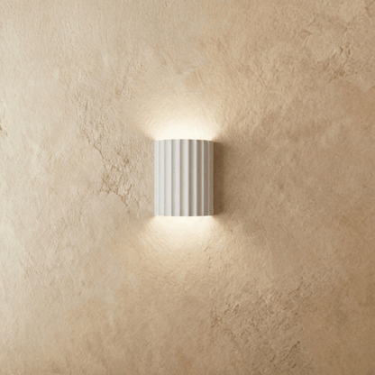 Wandlamp Minimalist met Geribbeld Cilindrisch Ontwerp en Up-Down Verlichting