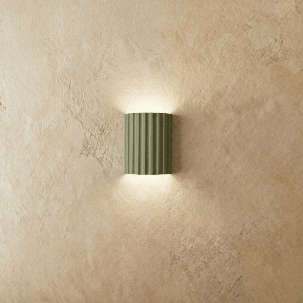 Wandlamp Minimalist met Geribbeld Cilindrisch Ontwerp en Up-Down Verlichting