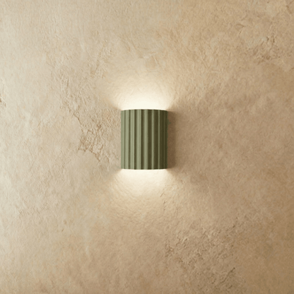 Wandlamp Minimalist met Geribbeld Cilindrisch Ontwerp en Up-Down Verlichting