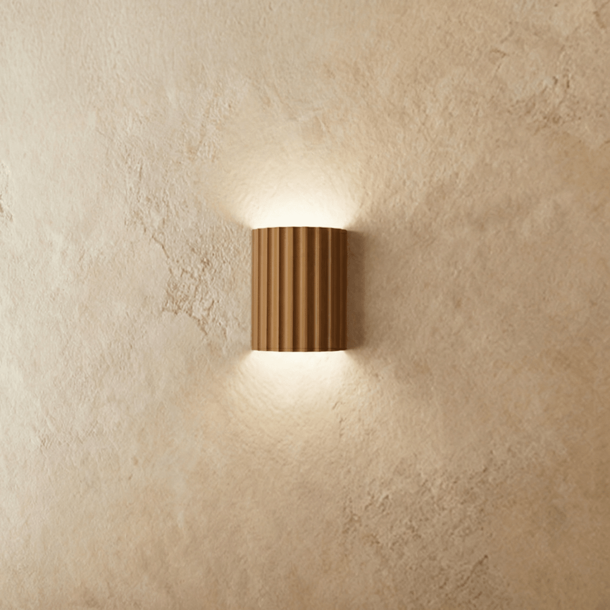 Wandlamp Minimalist met Geribbeld Cilindrisch Ontwerp en Up-Down Verlichting