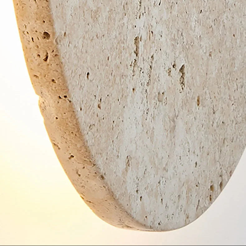 Wandlamp Minimalist met Travertijn Steen en Geïntegreerde LED