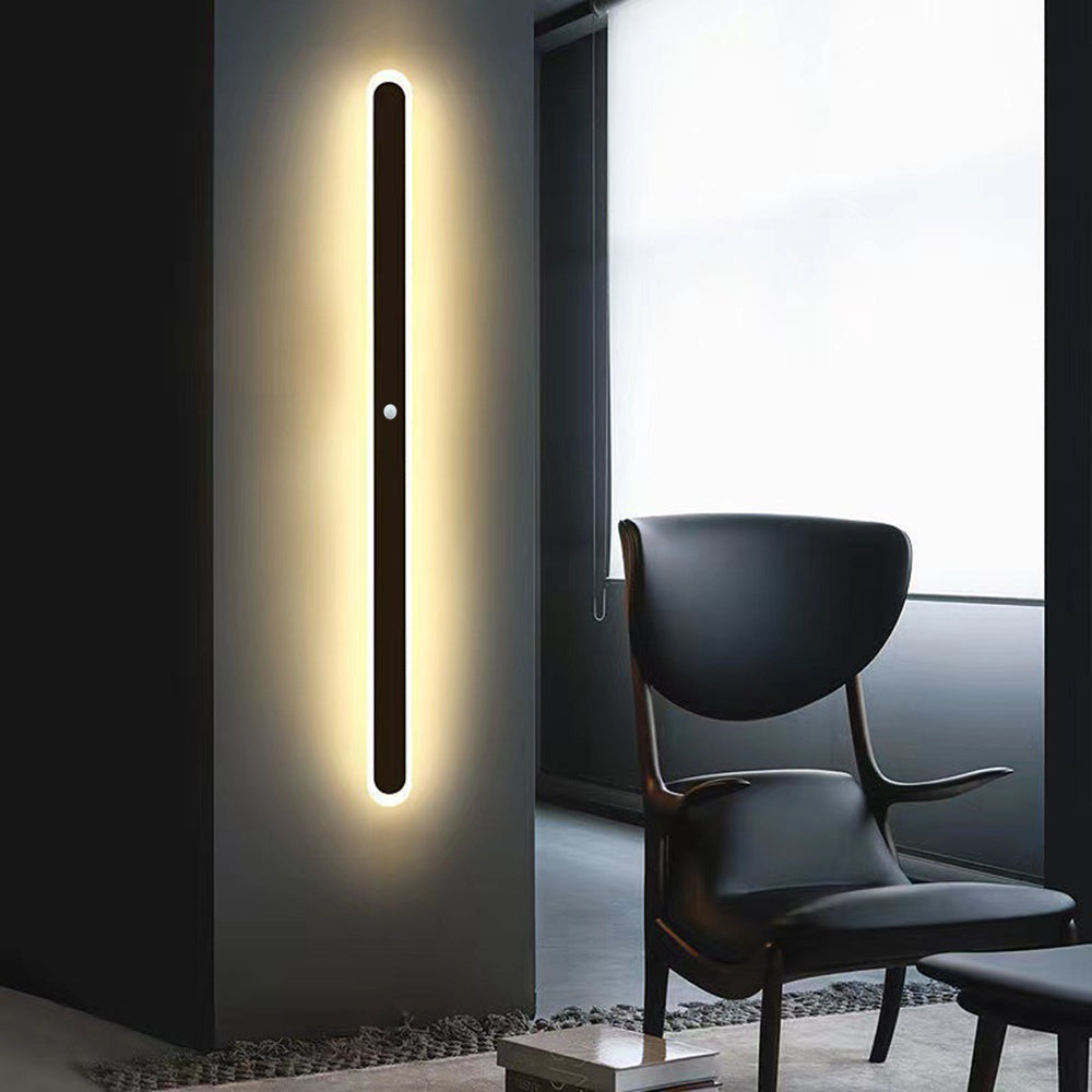 Wandlamp Minimalistisch Lineair LED met Afgeronde Uiteinden voor Binnen en Buiten