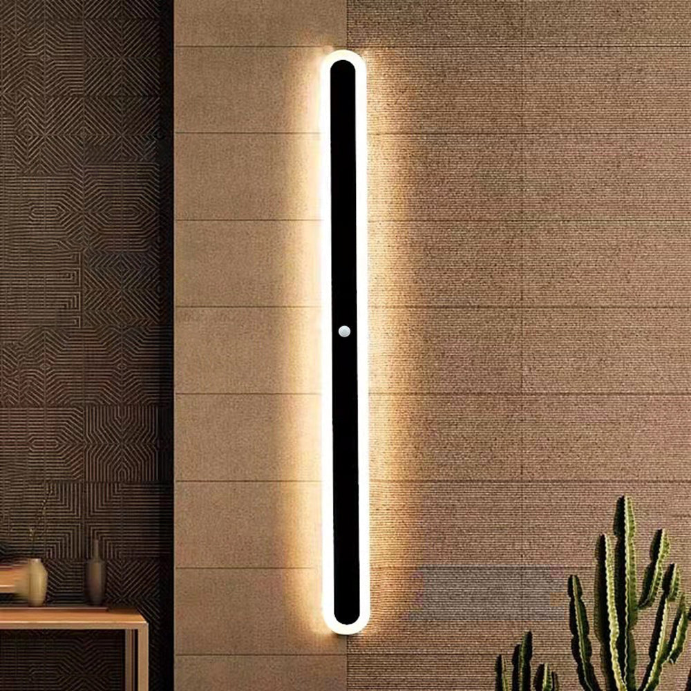 Wandlamp Minimalistisch Lineair LED met Afgeronde Uiteinden voor Binnen en Buiten