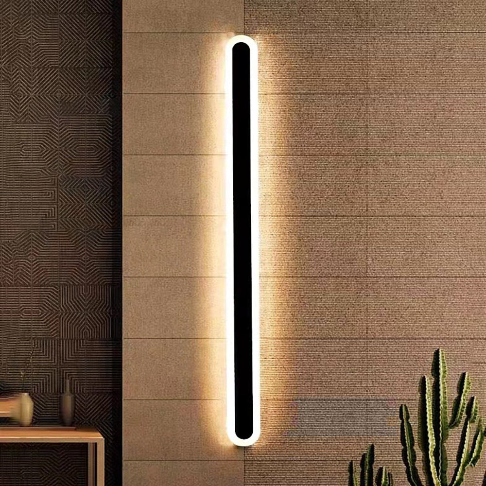 Wandlamp Minimalistisch Lineair LED met Afgeronde Uiteinden voor Binnen en Buiten