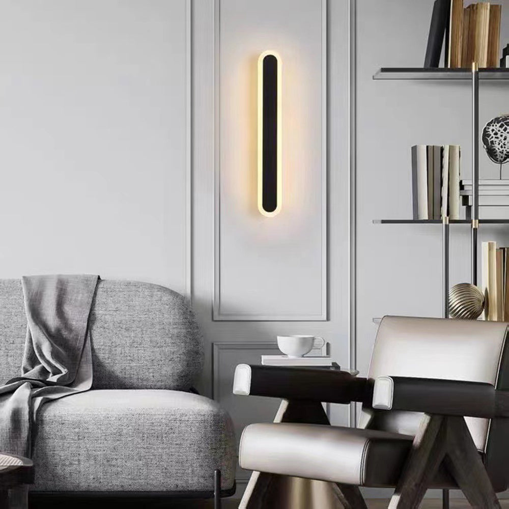Wandlamp Minimalistisch Lineair LED met Afgeronde Uiteinden voor Binnen en Buiten