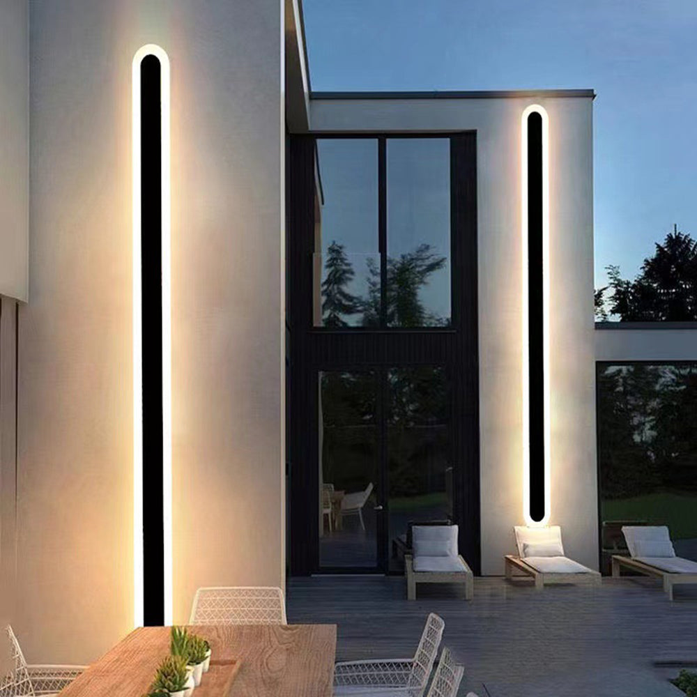 Wandlamp Minimalistisch Lineair LED met Afgeronde Uiteinden voor Binnen en Buiten