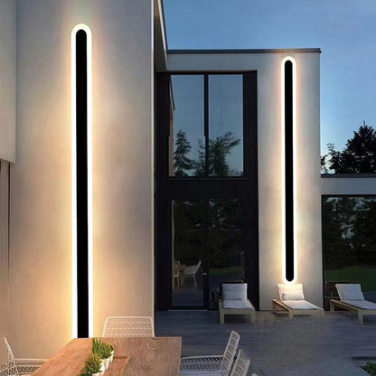 Wandlamp Minimalistisch Lineair LED met Afgeronde Uiteinden voor Binnen en Buiten