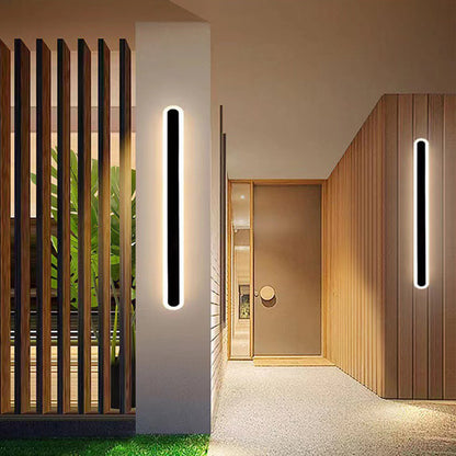 Wandlamp Minimalistisch Lineair LED met Afgeronde Uiteinden voor Binnen en Buiten