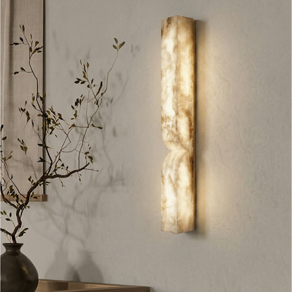 Wandlamp Minimalistisch met Alabast Kap en Geïntegreerde LED Dimbaar