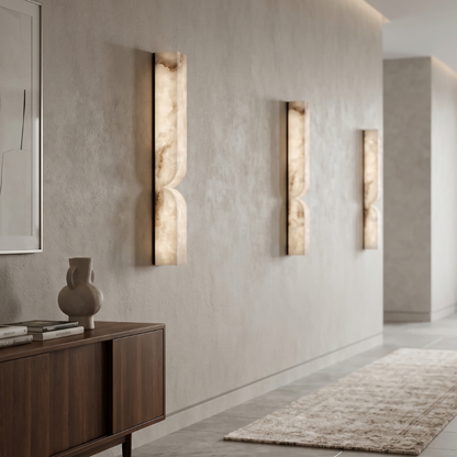 Wandlamp Minimalistisch met Alabast Kap en Geïntegreerde LED Dimbaar