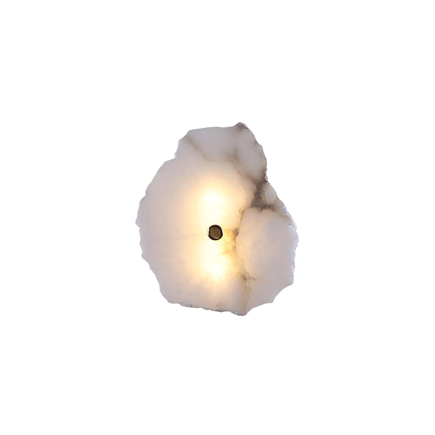 Wandlamp Minimalistisch met Alabasten Kappen en Gouden Bevestiging