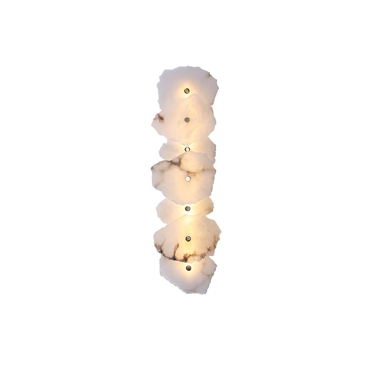 Wandlamp Minimalistisch met Alabasten Kappen en Gouden Bevestiging