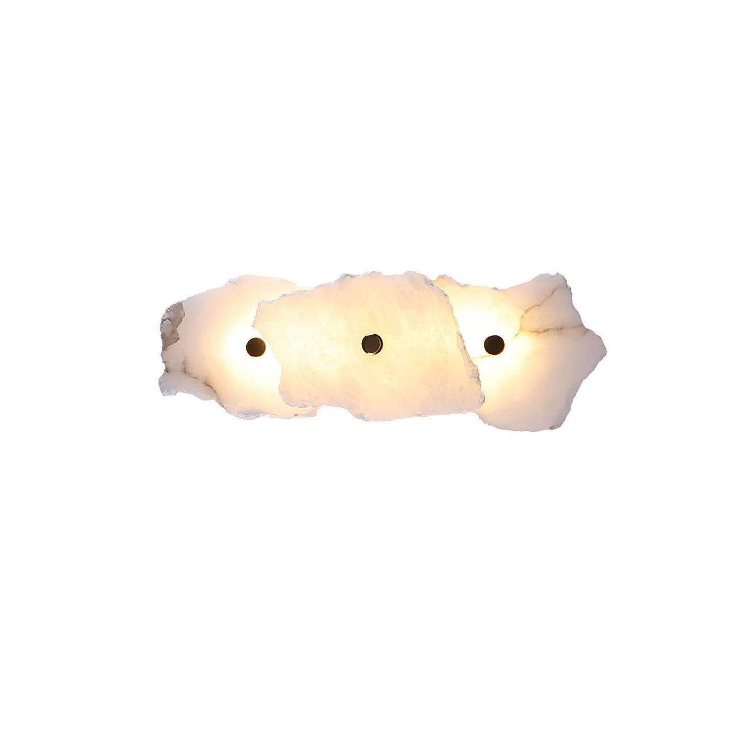 Wandlamp Minimalistisch met Alabasten Kappen en Gouden Bevestiging