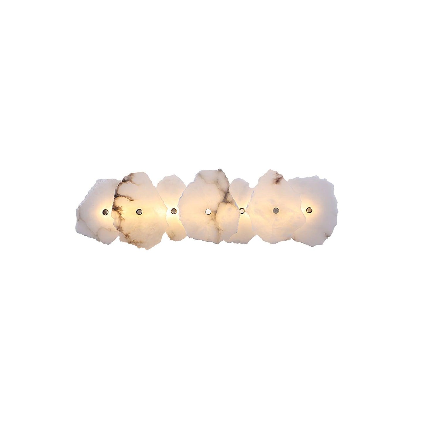 Wandlamp Minimalistisch met Alabasten Kappen en Gouden Bevestiging