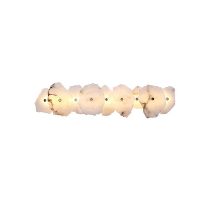 Wandlamp Minimalistisch met Alabasten Kappen en Gouden Bevestiging