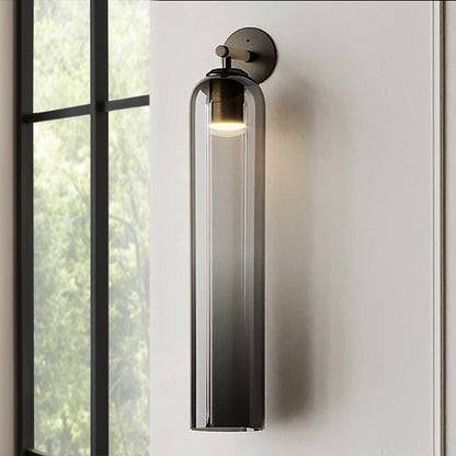 Wandlamp Minimalistisch met Cilindervormige Glazen Kap en Ingebouwde LED