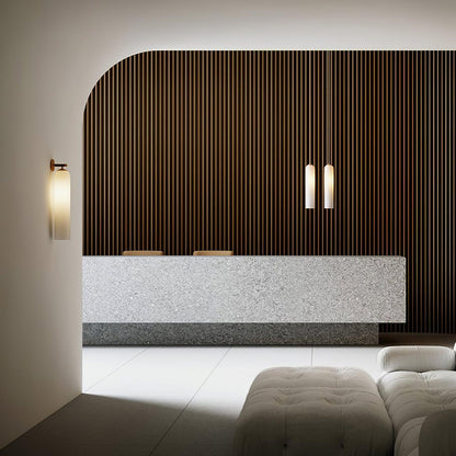 Wandlamp Minimalistisch met Cilindervormige Glazen Kap en Ingebouwde LED