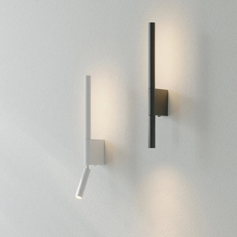 Wandlamp Minimalistisch met Draaibare Leeslamp en Geïntegreerde LED