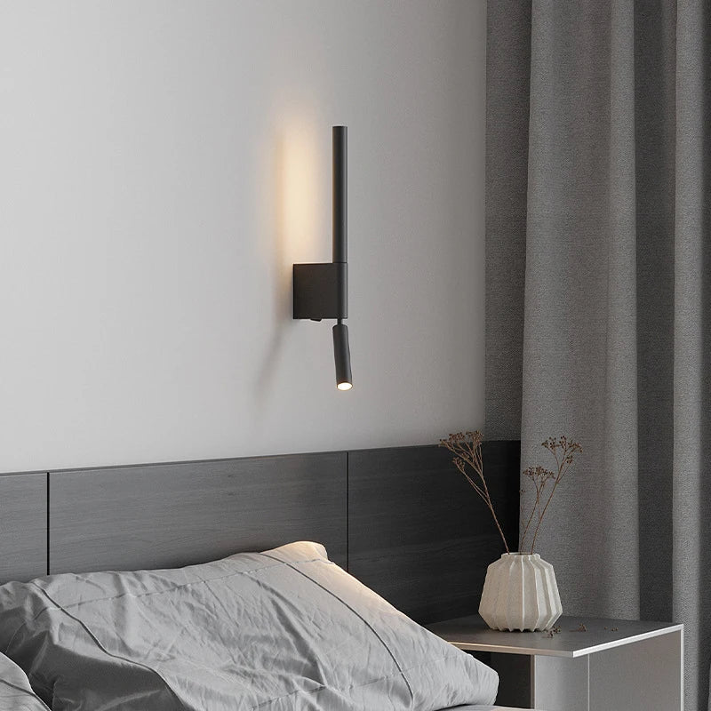 Wandlamp Minimalistisch met Draaibare Leeslamp en Geïntegreerde LED