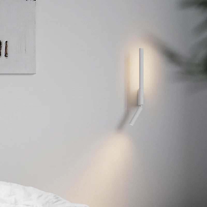Wandlamp Minimalistisch met Draaibare Leeslamp en Geïntegreerde LED