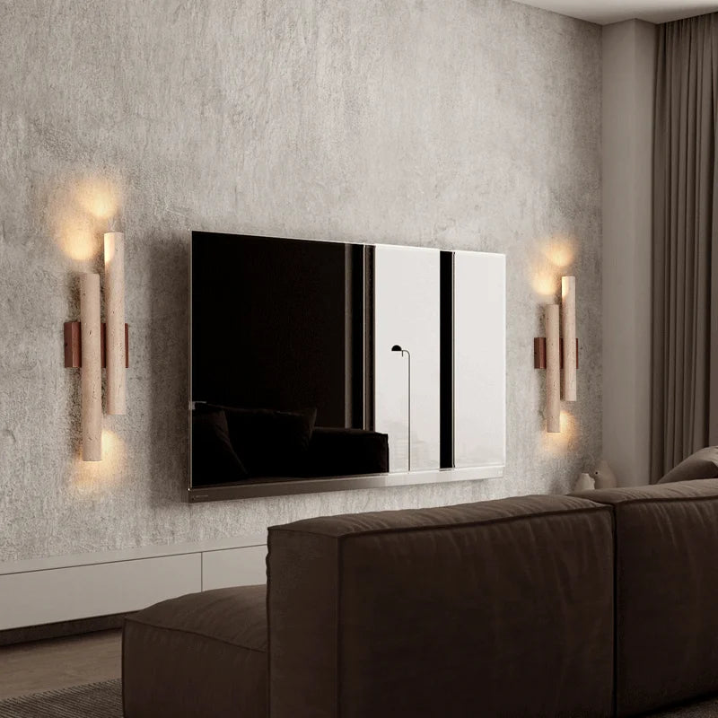 Wandlamp Minimalistisch met Dubbele Cilinderbuizen en Omhoog Omlaag Lichtrichting ##POS:6##