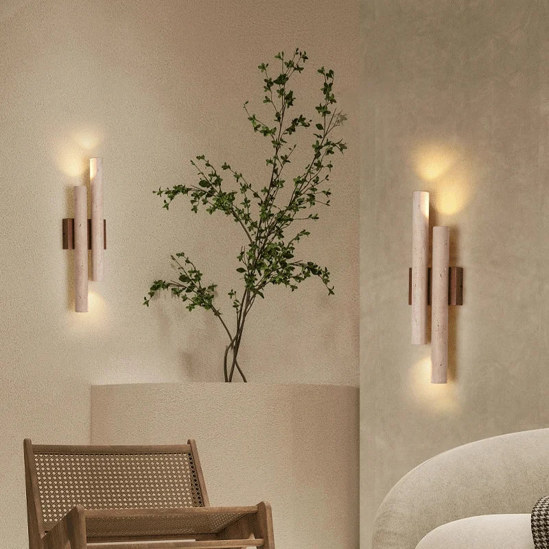 Wandlamp Minimalistisch met Dubbele Cilinderbuizen en Omhoog Omlaag Lichtrichting