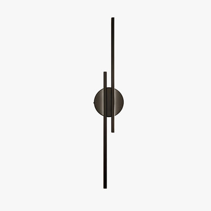 Wandlamp Minimalistisch met Dubbele Lineaire Staaf en Ronde Wandbevestiging