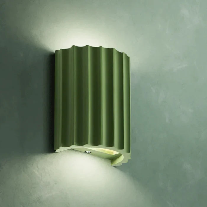 Wandlamp Minimalistisch met Geribbeld Reliëfpatroon en Omhoog-Omlaag Lichteffect