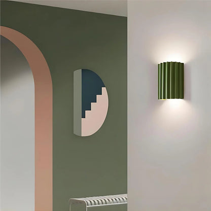 Wandlamp Minimalistisch met Geribbeld Reliëfpatroon en Omhoog-Omlaag Lichteffect
