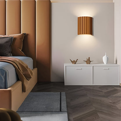 Wandlamp Minimalistisch met Geribbeld Reliëfpatroon en Omhoog-Omlaag Lichteffect