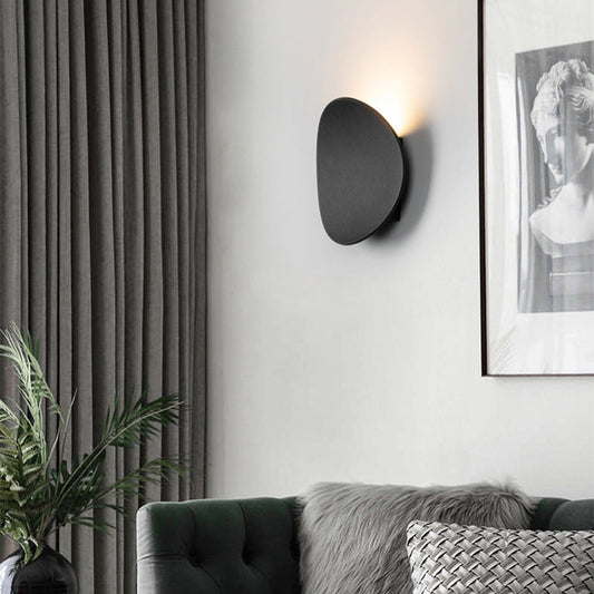Wandlamp Minimalistisch met Ovale Schijf en Indirecte LED Verlichting