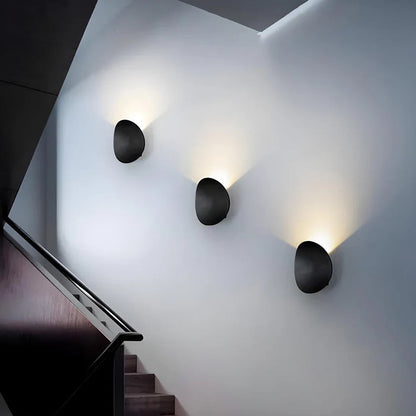 Wandlamp Minimalistisch met Ovale Schijf en Indirecte LED Verlichting