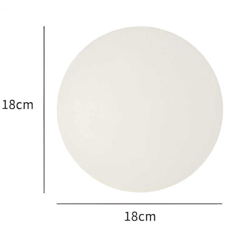 Wandlamp Minimalistisch met Ronde Opaalglassen Bol en IJzeren Basis