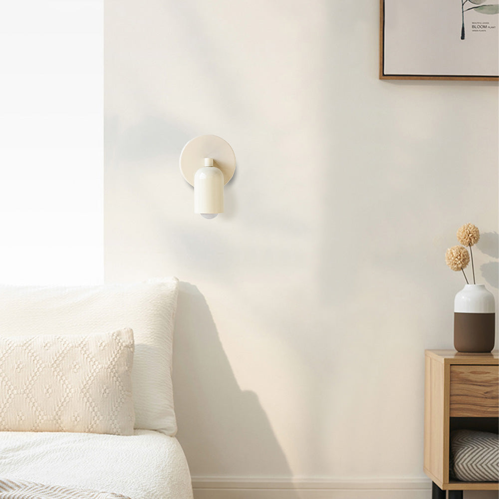 Wandlamp Minimalistisch met Ronde Wandplaat en E27 Fitting