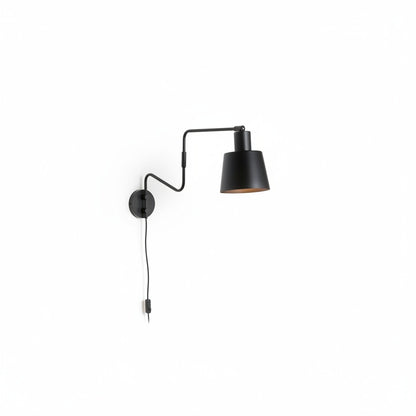 Wandlamp Minimalistisch met Verstelbare Zwenkarm en Taps Toelopende Kap