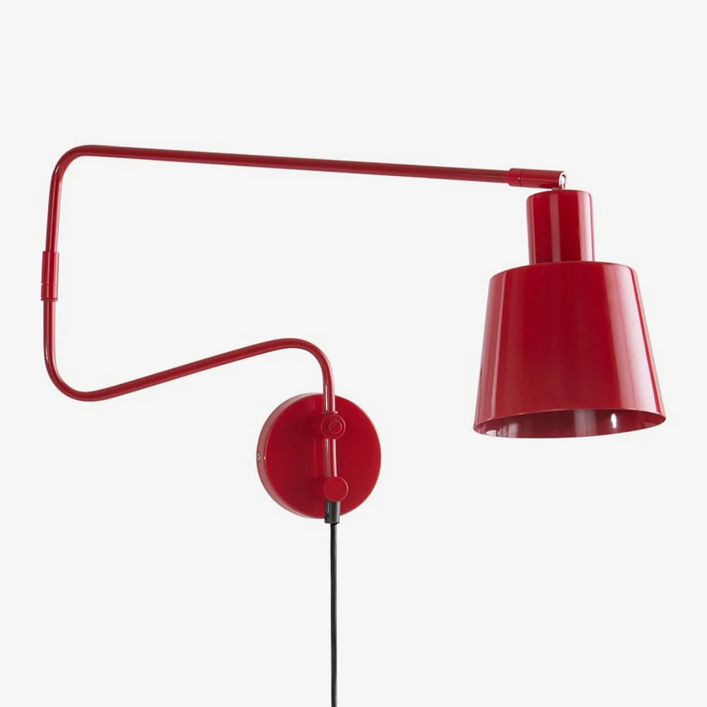 Wandlamp Minimalistisch met Verstelbare Zwenkarm en Taps Toelopende Kap