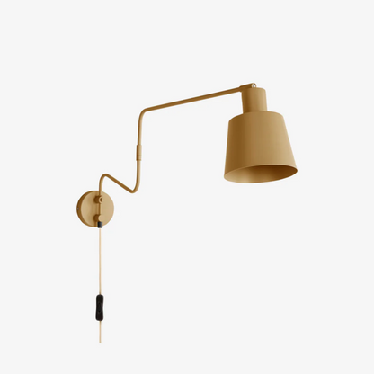 Wandlamp Minimalistisch met Verstelbare Zwenkarm en Taps Toelopende Kap