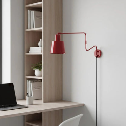 Wandlamp Minimalistisch met Verstelbare Zwenkarm en Taps Toelopende Kap