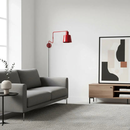 Wandlamp Minimalistisch met Verstelbare Zwenkarm en Taps Toelopende Kap