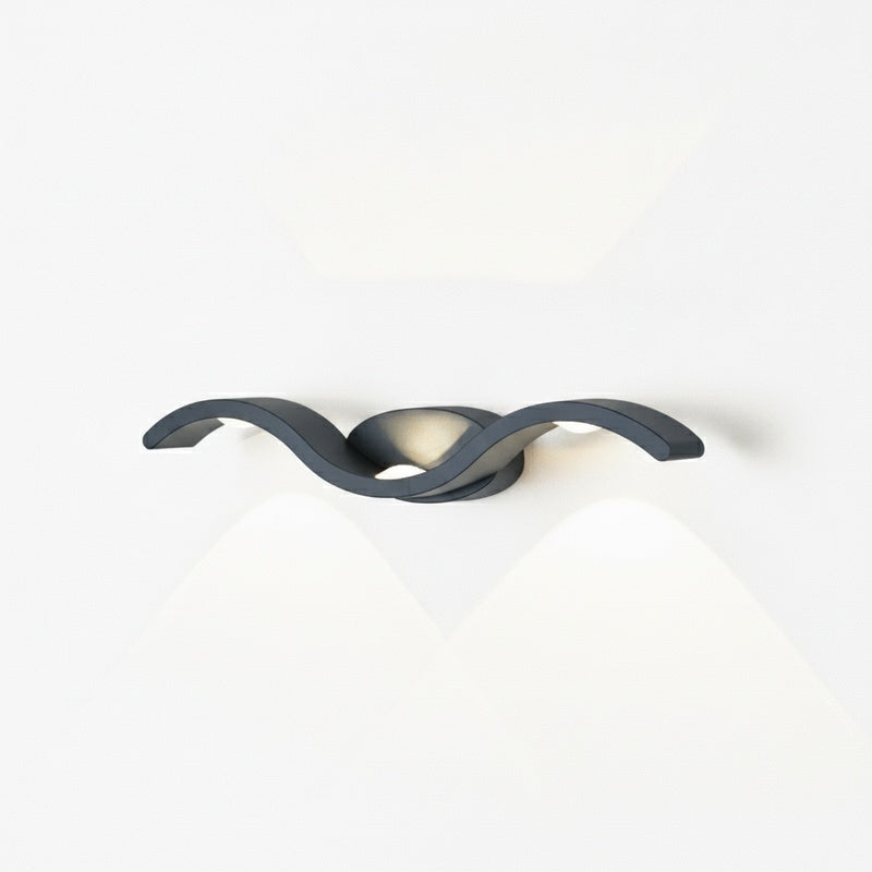 Wandlamp Modern LED met Golvend Design en Sfeervolle Lichtprojectie