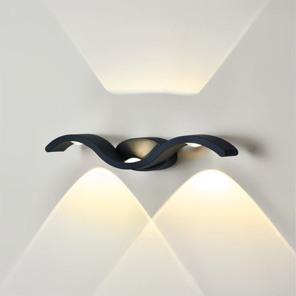 Wandlamp Modern LED met Golvend Design en Sfeervolle Lichtprojectie