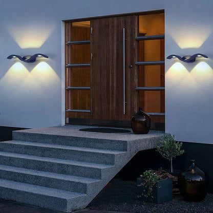 Wandlamp Modern LED met Golvend Design en Sfeervolle Lichtprojectie