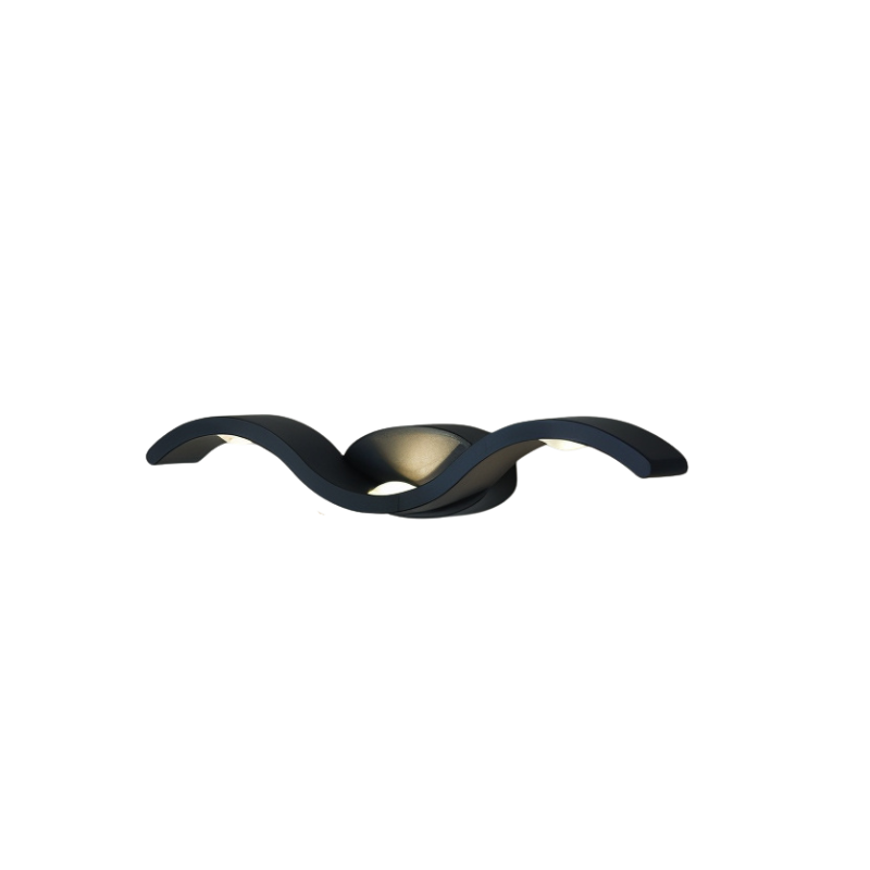 Wandlamp Modern LED met Golvend Design en Sfeervolle Lichtprojectie