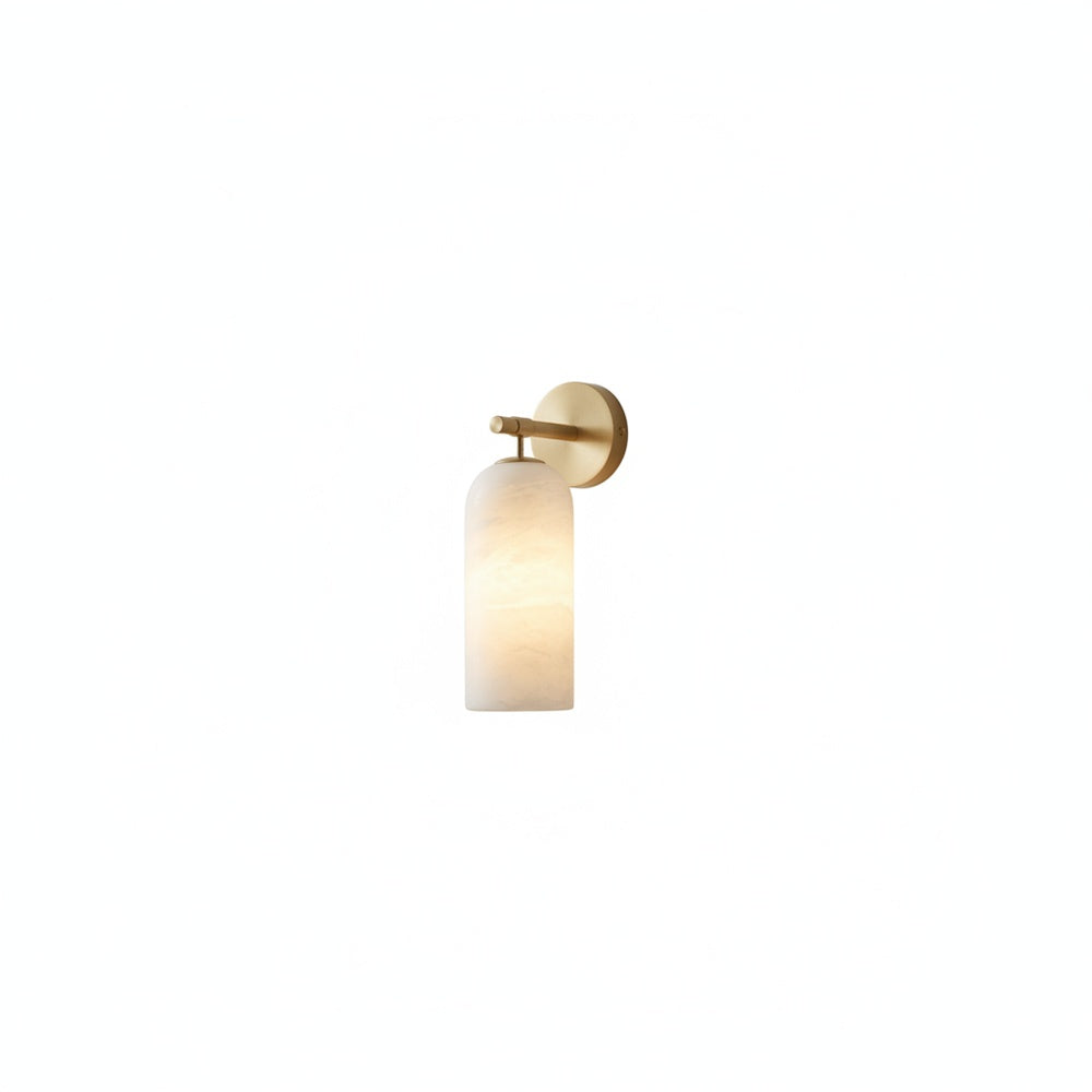 Wandlamp Modern met Alabasten Kap en Metalen Arm