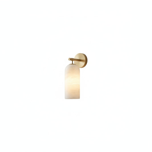Wandlamp Modern met Alabasten Kap en Metalen Arm