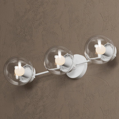 Wandlamp Modern met Drie Glazen Bollen en Metalen Frame