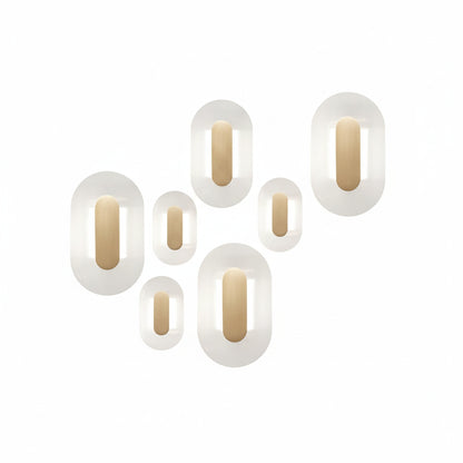 Wandlamp Modern met Geribbeld Glas en Geïntegreerde LED