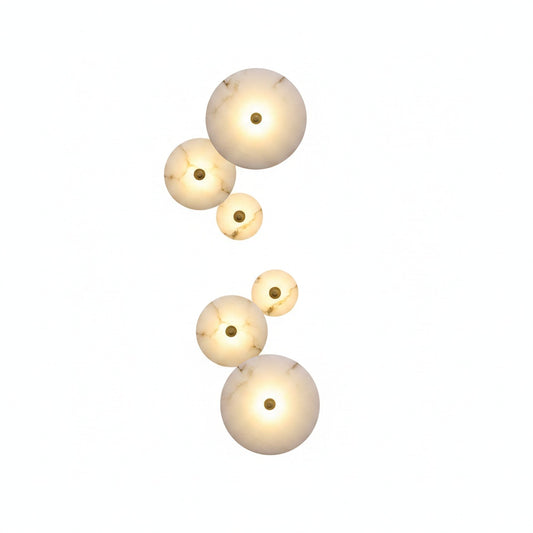Wandlamp Modern met Ronde Marmeren Kap en Geïntegreerde LED ##POS:1##