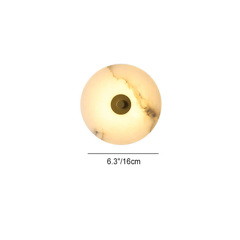 Wandlamp Modern met Ronde Marmeren Kap en Geïntegreerde LED ##POS:5##